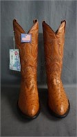 Tony Lama Full Quill Ostrich Cowboy Boots 7 EE
