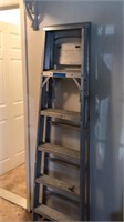 Montgomery Ward 6 foot aluminum ladder