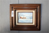 Snow Scene oil on canvas Blance Bennett