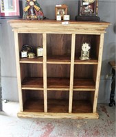 Open front paned book case or display cabinet