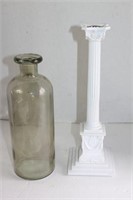 Old bottle & candlestick