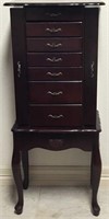 Queen Anne Style Jewelry Cabinet