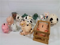 15 Tirelires et petits cochons variés