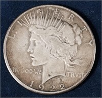 1922S US Peace Silver Dollar