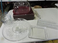 Cheese tray, cake plate, serving trays etc