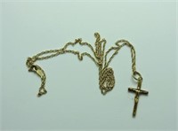 10K gold chain & cross