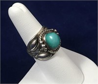 Vintage Native American Sterling & Turquoise Ring