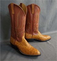 Anderson Bean Full Quill Ostrich Cowboy Boots 8 D