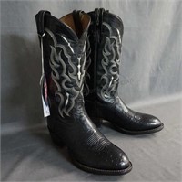 Tony Lama Ostrich Cowboy Boots Size 8 D