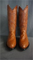 Tony Lama Full Quill Ostrich Cowboy Boots Size 8 D