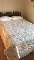 Full size bed with mattress and box spring,
