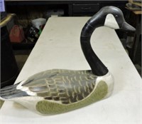 Solid wood carved Canada Goose