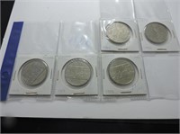 5 - 1867 - 1982 Confederation Silver Dollars
