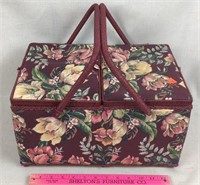 Fabric Covered Picnic Basket