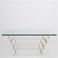 Lucite & Glass Four Tier Coffee Table