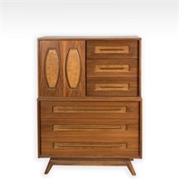 Young Manufacturing Company Walnut Chest on Chest