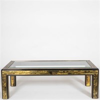 Mastercraft Brass and Beveled Glass Coffee Table