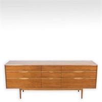 Triple Dresser with Brass Lined Drawers & Pulls