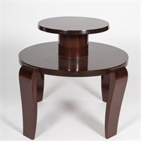 Two Tier Lacquered Mahogany Table