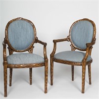 Pair "Tree-Form" Armchairs