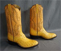 Rios of Mercedes Full Quill Ostrich Boots Size 9 E