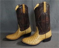 Rios of Mercedes Full Quill Ostrich Boots Size 9 E