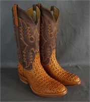 Rios of Mercedes Crocodile Cowboy Boots Size 8 D