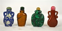 Four Snuff Bottles in Fitted Box