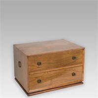 Low Rosewood Two Drawer Chest