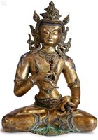 Tibetan Gilt Bronze Buddha Figure