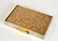 Boucheron Silver & Gold Box with Ruby Inlay