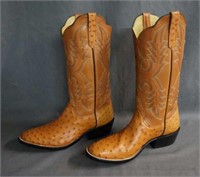 Rios of Mercedes Full Quill Ostrich Boots Size 8 D