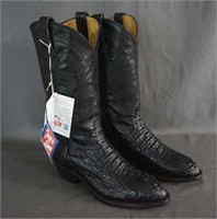 Tony Lama Hornback Caiman Cowboy Boots Size 9 D