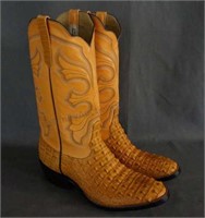 Rios of Mercedes Crocodile Cowboy Boots Size 9 E