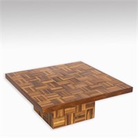 Multi-Wood Inlay Cocktail Table