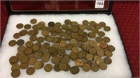 Collection of 155 Wheat Pennies