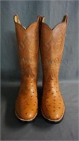 Rios of Mercedes Full Quill Ostrich Boots Size 9 B