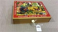 Wood Box of Wood Picture Puzzle Books