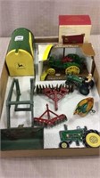 Box Including Sm. John Deere Mailbox w/ Letters