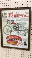 Framed 1948 Whizzer Bike Motor Ad