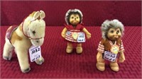 Group of 3 Sm. Steiff Toys Including Horse