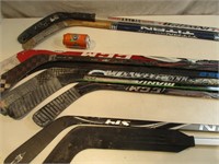 Lot de bâtons de hockey