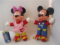 Poupées Mickey Mouse et Minnie Mouse