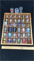 Shot Glass Collection and Cabinet