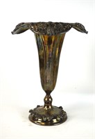 Art Noveau Silver Plated Flower Vase