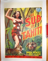 Affiche originale AU SUD DE TAHITI - Waggner