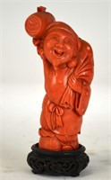 Japanese Carved Coral Figure
