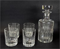 Baccarat Cystal Decanter & Four Tumblers