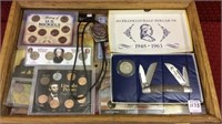 Collection of Various Framed Coins Sets Including