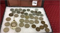 Collection of 17 Steel Cents, 11 Buffalo Nickels,